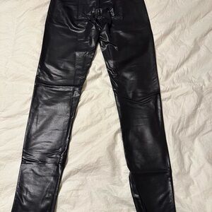 Black Faux Leather Leggings